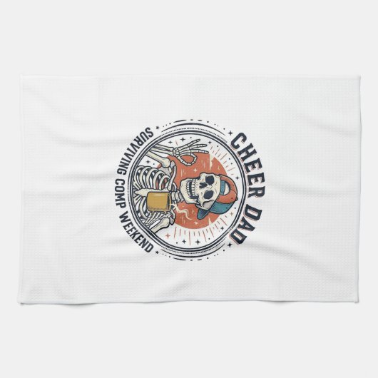 Troost Vader Overlevende Comp Weekend Skelet Shirt Theedoek (Horizontaal)