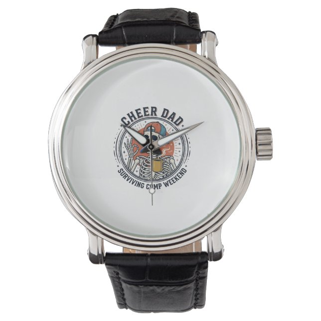 Troost Vader Overlevende Comp Weekend Skelet T-shi Horloge (Voorkant)