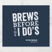 Troost voor ik trouw's marineblauwe persoonlijke t bier etiket (Enkel label)