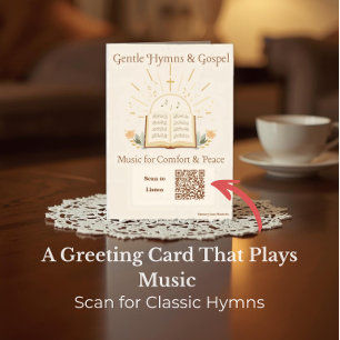 Troostende Gospel Hymns QR Code Afspeellijst Groet Feestdagenkaart