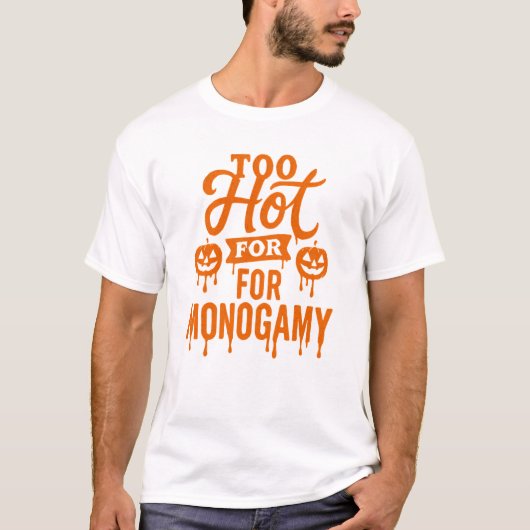 Trop chaud pour la T-shirt Halloween monogame (Devant)