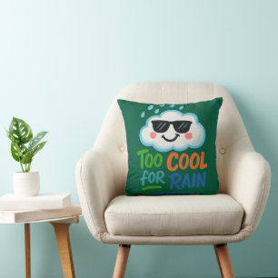 Trop Cool pour la Pluie   Coussin Jeté Nuage Migno