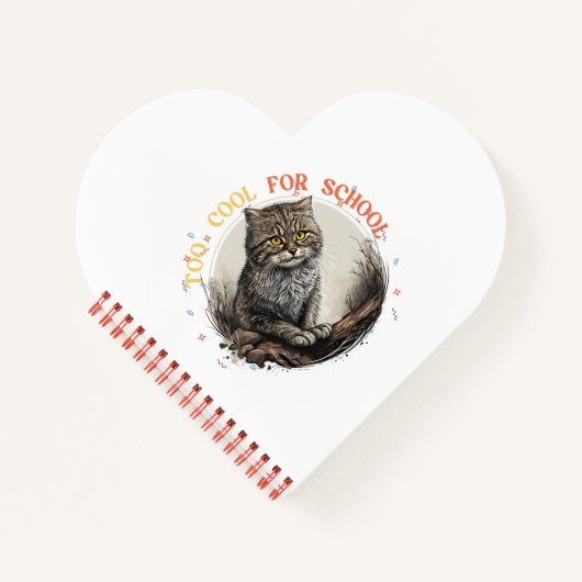 Trop Cool pour l'école | Funny Carnet spiral (Devant)