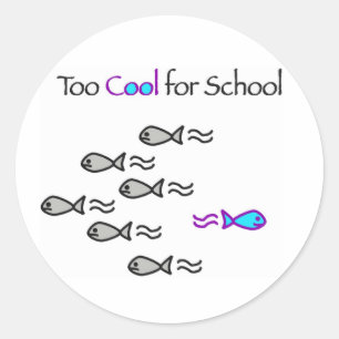 Trop Cool pour l'école - Stickers de poisson