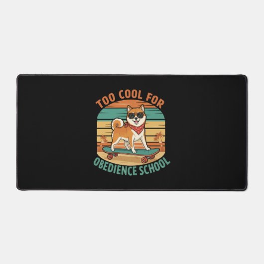 Trop Cool pour l'obéissance École Dog Skateboard (Recto)