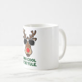 Trop Cool pour Yule Funny Christmas Reindeer Mug (Devant droit)