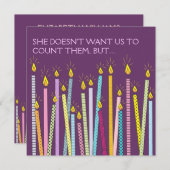 Trop de bougies ! Invitation à la fête d'anniversa (Devant / Derrière)