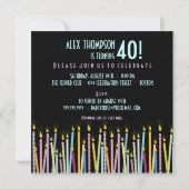 Trop de bougies ! Invitation à la fête d'anniversa (Dos)