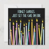 Trop de bougies ! Invitation à la fête d'anniversa (Devant)