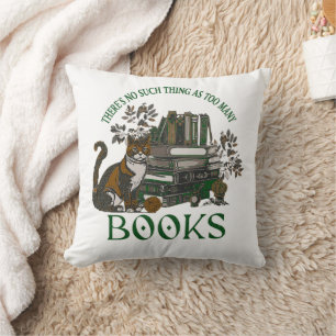 Trop de livres Coussin de jet Floral Académie
