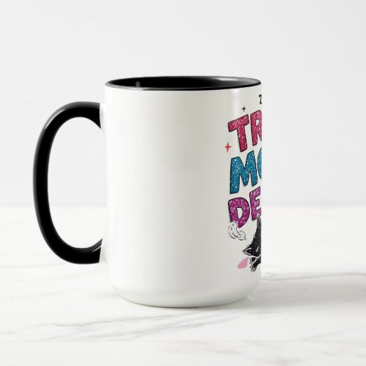 Trop de Monde Dehors - Mug de café en chat noir (Gauche)