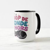 Trop de Monde Dehors - Mug de café en chat noir (Devant droit)