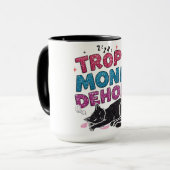 Trop de Monde Dehors - Mug de café en chat noir (Devant gauche)