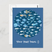 Trop de poisson carte postale (Devant / Derrière)