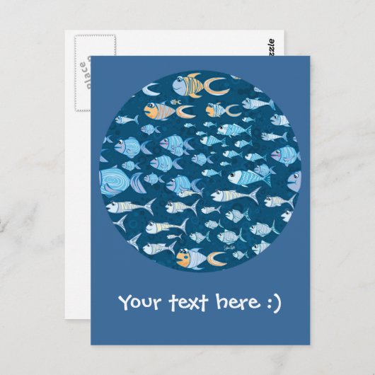 Trop de poisson carte postale (Devant / Derrière)