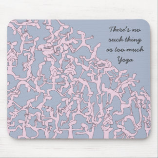 Trop de tapis de souris de yoga, rose