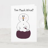 Trop de vin carte de Noël (Devant)