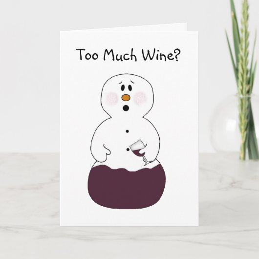 Trop de vin carte de Noël (Devant)