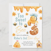 Trop doux pour être trois garçon Invitation d'anni (Devant)