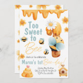 Trop doux pour être un garçon Invitation d'anniver (Devant / Derrière)