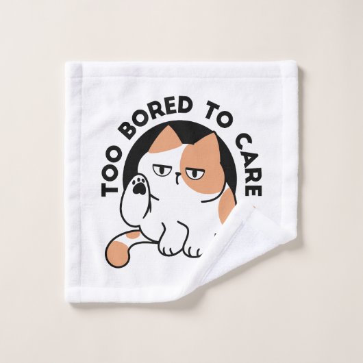 Trop ennuyé pour s'en soucier – Citation drôle de (Gant de toilette)