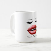 Trop mignon ! Lièvres Et Yelashes, Coffee Mug (Devant gauche)