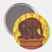 Trop mignon Magnet de chiot (Recto/Verso)