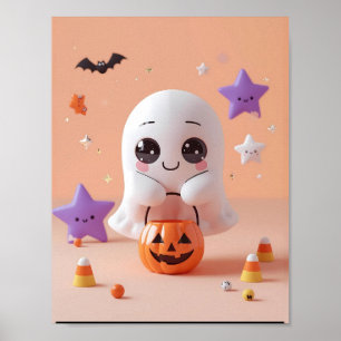 Trop mignon pour faire peur – Affiche de fantôme a