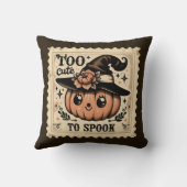 Trop mignon pour faire peur Coussin d'Halloween (Verso)