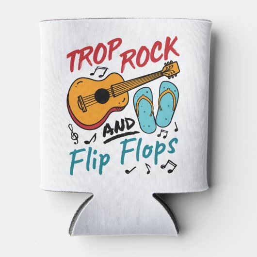 Trop Rock en Teenslippers Blikjeskoeler (Voorkant)