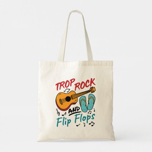 Trop Rock en Teenslippers Tote Bag (Achterkant)
