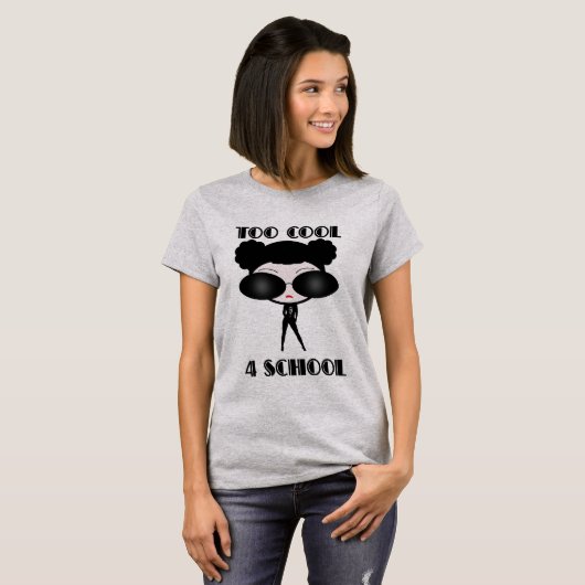 Trop T-shirt d'école du cool 4 (Devant entier)