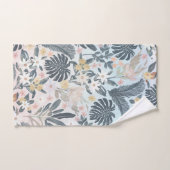 Tropcal Grey Gold Foliage Floral Pattern (Serviette à main)