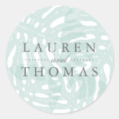 tropen bruiloft ronde sticker (Voorkant)