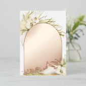 tropen | Ceremony Rehearsal Dinner Folie Uitnodiging (Staand Voorkant)