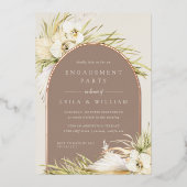  tropen | Engagement Party Folie Uitnodiging (Voorkant)