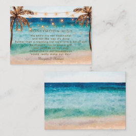 tropen strand honeymoon wensenomheining card informatiekaartje