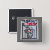 Tropen uit Oregon nu! Vierkante Button 5,1 Cm (Voorkant /achterkant)