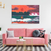 Tropensonne | Emil Nolde | Uitgerekte canvasdruk Canvas Afdruk (Insitu (Woonkamer))
