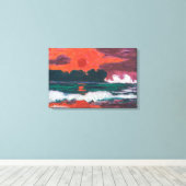 Tropensonne | Emil Nolde | Uitgerekte canvasdruk Canvas Afdruk (Insitu (Houten vloer))