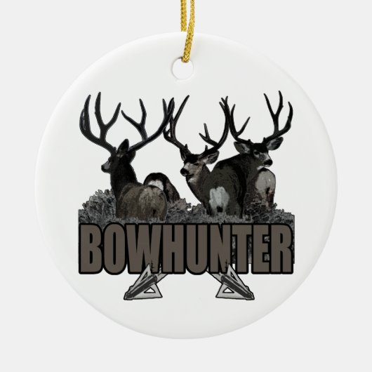 Trophy Bucks Bowhunter Keramisch Ornament (Voorkant)