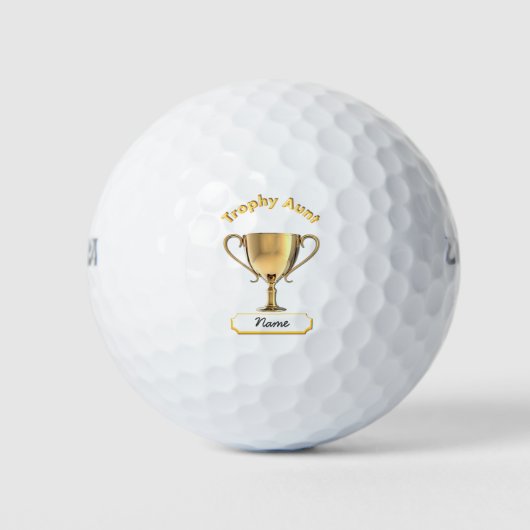 Trophy Cup voor een tante. Golfballen (Voorkant)