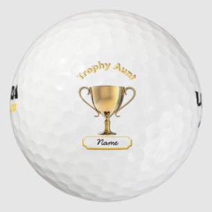 Trophy Cup voor een tante. Golfballen