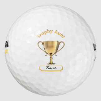 Trophy Cup voor een tante. Golfballen