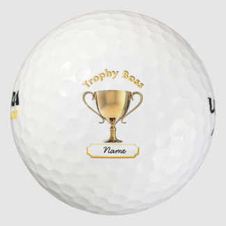 Trophy Cup voor een Trophy Boss op een golfbal. Golfballen