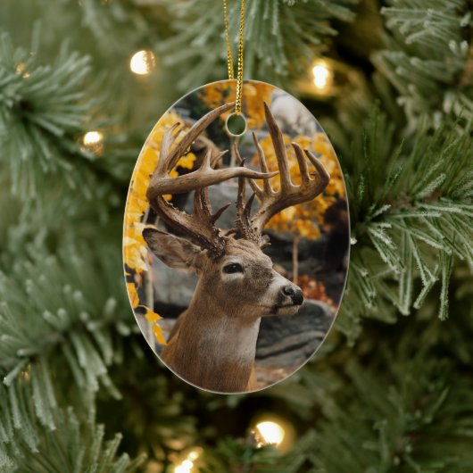Trophy Deer Keramisch Ornament (Boom)