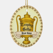 Trophy Golfer golf Keramisch Ornament (Rechts)