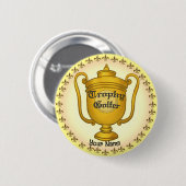 Trophy Golfer golf Ronde Button 5,7 Cm (Voorkant /achterkant)