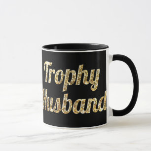 Trophy Husband Black en Gold Glittery Mok