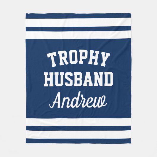 TROPHY HUSBAND drôle de couverture en toison pour (Devant)